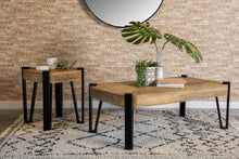 Load image into Gallery viewer, Winston Wooden Rectangular Top Coffee Table Natural and Matte Black