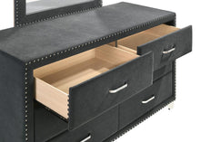 Load image into Gallery viewer, Melody 6-drawer Upholstered Dresser Grey