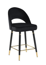 Load image into Gallery viewer, Lindsey Arched Back Upholstered Counter Height Stools Black (Set of 2)