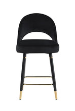 Load image into Gallery viewer, Lindsey Arched Back Upholstered Counter Height Stools Black (Set of 2)