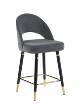 Load image into Gallery viewer, Lindsey Arched Back Upholstered Counter Height Stools Grey (Set of 2)
