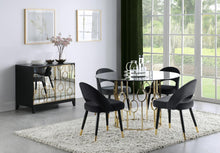 Load image into Gallery viewer, Lindsey Arched Back Upholstered Side Chairs Black (Set of 2)