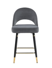 Load image into Gallery viewer, Lindsey Arched Back Upholstered Counter Height Stools Grey (Set of 2)