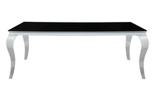 Load image into Gallery viewer, Carone Rectangular Glass Top Dining Table Black and Chrome