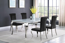 Load image into Gallery viewer, Carone Rectangular Glass Top Dining Table White and Chrome