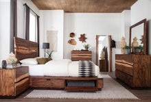 Load image into Gallery viewer, Winslow California King, E.King &amp; Queen Bed Smokey Walnut and Coffee Bean