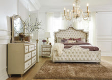 Load image into Gallery viewer, Antonella 7-drawer Upholstered Dresser Ivory and Camel