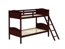 Load image into Gallery viewer, Arlo Twin Over Twin Bunk Bed with Ladder Espresso