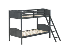 Load image into Gallery viewer, Arlo Twin Over Twin Bunk Bed with Ladder Grey