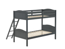 Load image into Gallery viewer, Arlo Twin Over Twin Bunk Bed with Ladder Grey