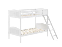 Load image into Gallery viewer, Arlo Twin Over Twin Bunk Bed with Ladder White