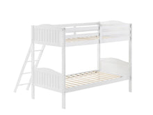 Load image into Gallery viewer, Arlo Twin Over Twin Bunk Bed with Ladder White