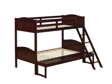 Load image into Gallery viewer, Arlo Twin Over Full Bunk Bed with Ladder Espresso