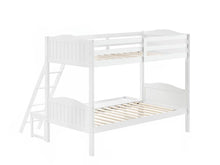 Load image into Gallery viewer, Arlo Twin Over Full Bunk Bed with Ladder White