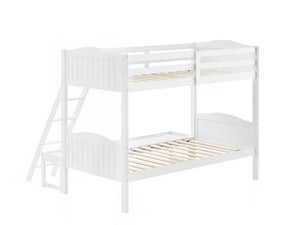 Arlo Twin Over Full Bunk Bed with Ladder White