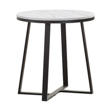 Load image into Gallery viewer, Hugo Metal Base Round End Table White and Matte Black