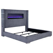Load image into Gallery viewer, Tisdall California King, E.King &amp; Queen Bed Grey, Black &amp; Queen