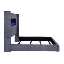 Load image into Gallery viewer, Tisdall California King, E.King &amp; Queen Bed Grey, Black &amp; Queen