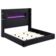 Load image into Gallery viewer, Tisdall California King, E.King &amp; Queen Bed Grey, Black &amp; Queen