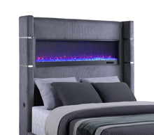 Load image into Gallery viewer, Tisdall California King, E.King &amp; Queen Bed Grey, Black &amp; Queen