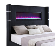 Load image into Gallery viewer, Tisdall California King, E.King &amp; Queen Bed Grey, Black &amp; Queen