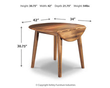 Load image into Gallery viewer, Berringer Dining Drop Leaf Table