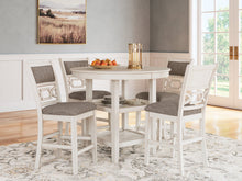 Load image into Gallery viewer, Erinberg Counter Height Dining Table and 4 Barstools (Set of 5)