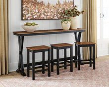 Load image into Gallery viewer, Wildenauer Counter Height Dining Table and 3 Barstools Set