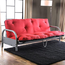 Load image into Gallery viewer, Aksel Black/Red Futon Mattress, Black, Red &amp; Gray