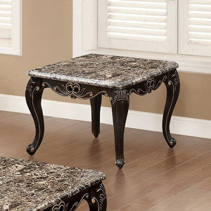 Albacete End Table Walnut & Campage
