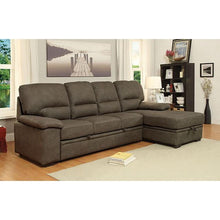 Load image into Gallery viewer, ALCESTER Brown &amp; Gray Sectional w/ Sleeper, Ash