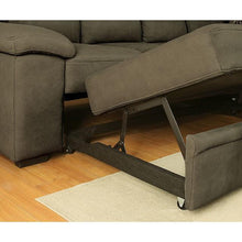 Load image into Gallery viewer, ALCESTER Brown &amp; Gray Sectional w/ Sleeper, Ash