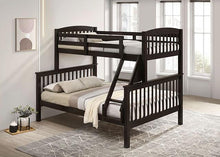 Load image into Gallery viewer, Brookings Twin/Full Bunk Bed White, Brown &amp; Black