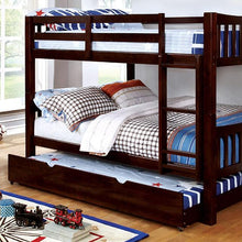 Load image into Gallery viewer, Cameron Dark Walnut, White &amp; Gray Full/Full Bunk Bed
