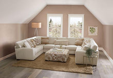 Load image into Gallery viewer, CARLETON Ottoman, Ivory/Tan