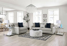 Load image into Gallery viewer, CHANCERY Ottoman, Gray/Navy
