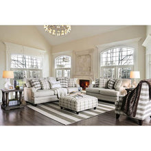 Load image into Gallery viewer, Christine Light Gray/Pattern Ottoman