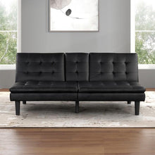 Load image into Gallery viewer, Eidsberg Futon Sofa Bed Orange, Grey, Brown, &amp; Black