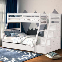 Load image into Gallery viewer, Ellington Twin/Full Bunk Bed White &amp; Espresso
