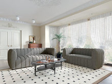 Load image into Gallery viewer, AVERSA Loveseat, Black, Gray, &amp; White