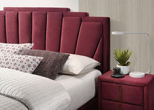 Load image into Gallery viewer, FLORIZEL Cal.King, E.King &amp; Queen Bed, Black &amp; Red