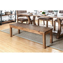 Load image into Gallery viewer, GIANNA Rustic Pine Wooden Bench