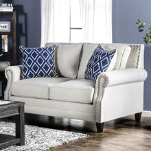 Load image into Gallery viewer, Giovanni Beige/Blue Love Seat