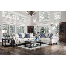 Load image into Gallery viewer, Giovanni Beige/Blue Love Seat