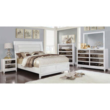 Load image into Gallery viewer, Golva E.King &amp; Queen Bed White &amp; Silver