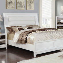 Load image into Gallery viewer, Golva E.King &amp; Queen Bed White &amp; Silver