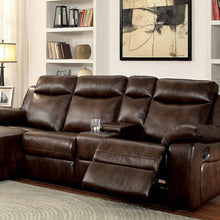 Load image into Gallery viewer, Hardy Brown Sectional w/ Console, Brown