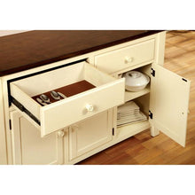 Load image into Gallery viewer, HARRISBURG Vintage White/Dark Oak Dining Table w/ 18&quot; Butterfly Leaf