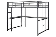 Load image into Gallery viewer, Cybill Full Loft Bed White, Silver, &amp; Black