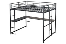 Load image into Gallery viewer, Cybill Full Loft Bed White, Silver, &amp; Black